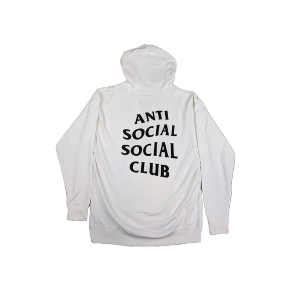 Anti Social Social Club Masochism White Logo Hoodie Sweater Mens XL ASSC New‎ - Picture 1 of 10